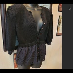 Beautiful sweater with lace-vintage- M
